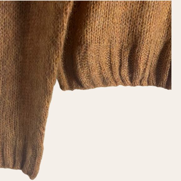 Molly Bracken Coco Camel Brown Wool Blend Crewneck Pullover Sweater Size Small - Picture 4 of 11